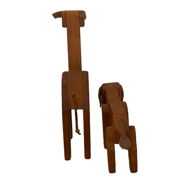 Vintage Handmade Handcrafted Wooden Giraffe And Goat - Picture 3 of 6